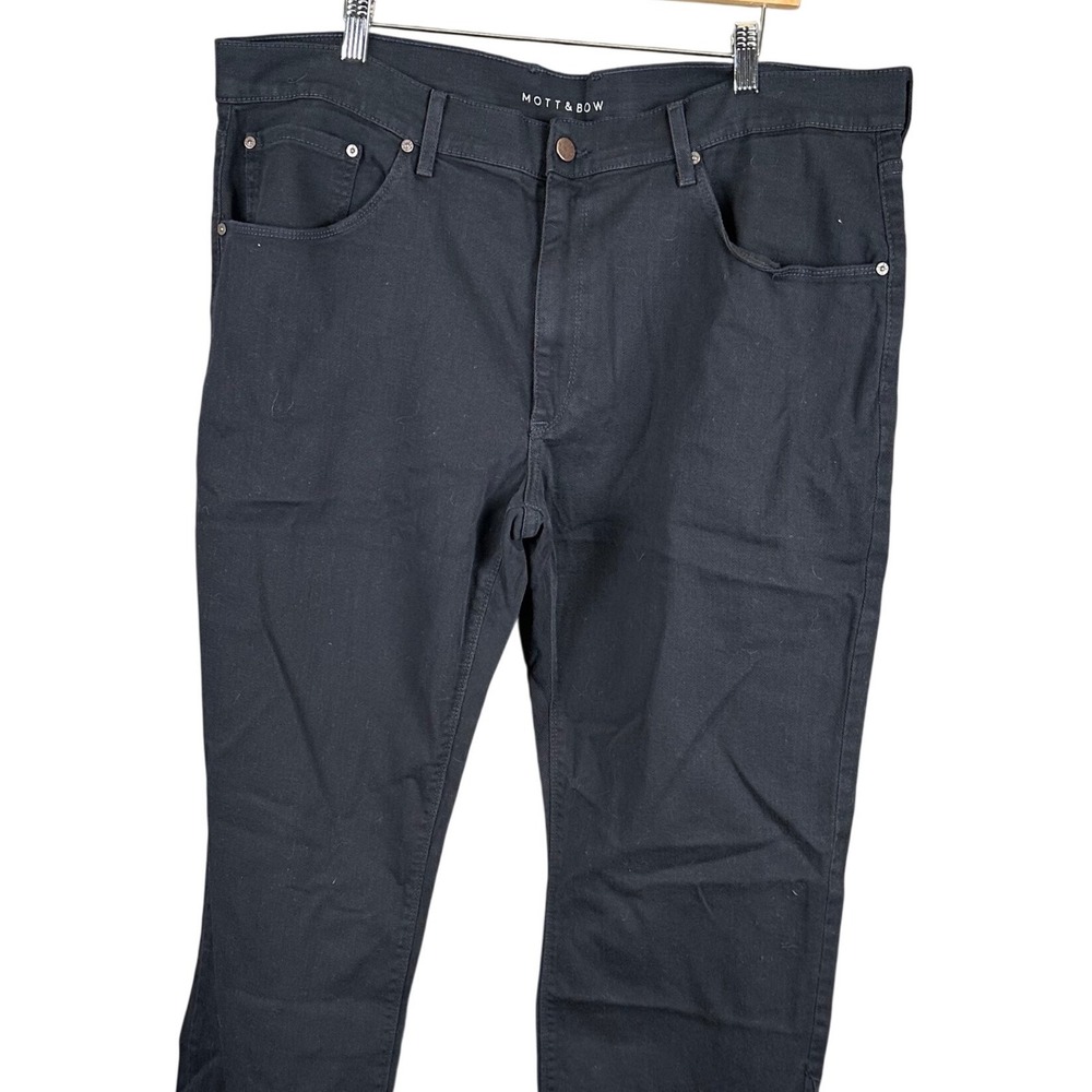 Mott & Bow Mens Slim Fit Black Jeans 40x32 Cotton Blend Stretch Denim